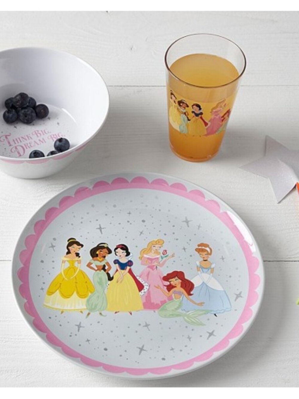 NEW Disney Princess Tumbler Plate and Bowl Set by Pottery Barn Kids
